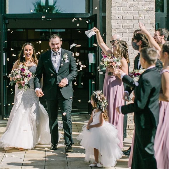 EUC Oct 2020 flower girl dress and ring bearer tux